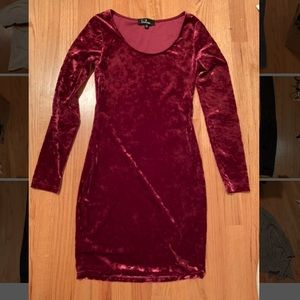 Velvet bodycon dress